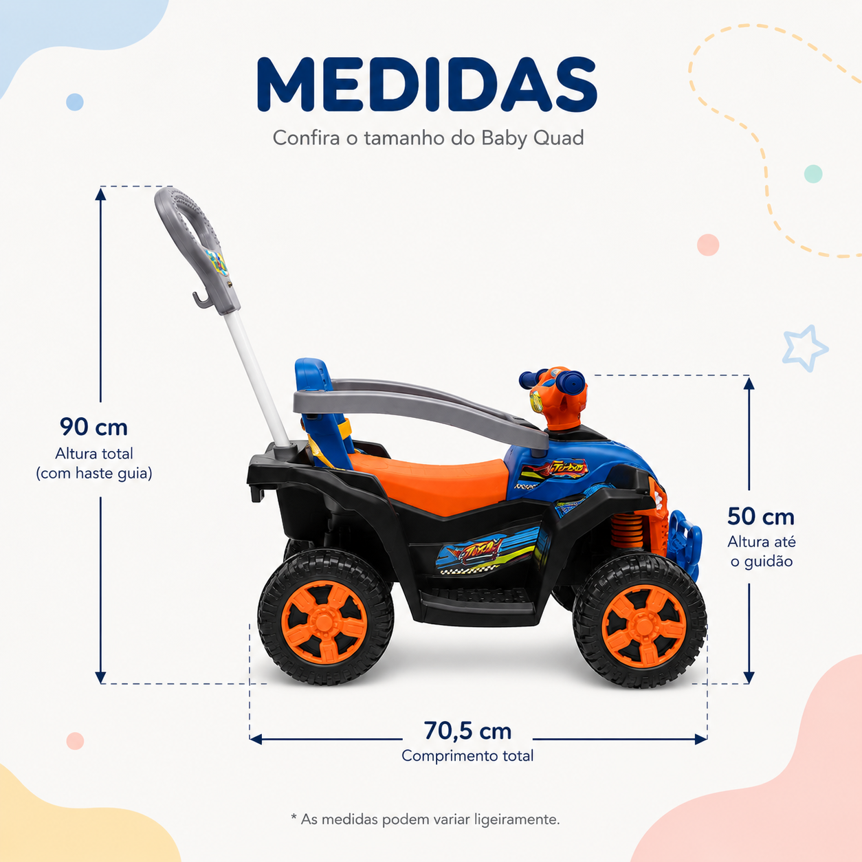Quadriciclo Infantil Baby Quad com Haste ...