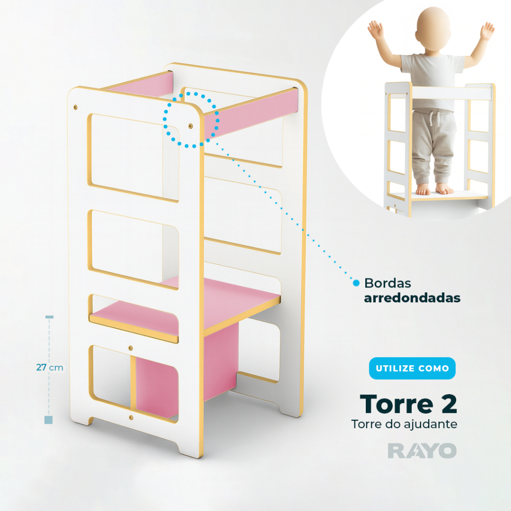 Torre de Aprendizagem Montessori 4 em 1  ...