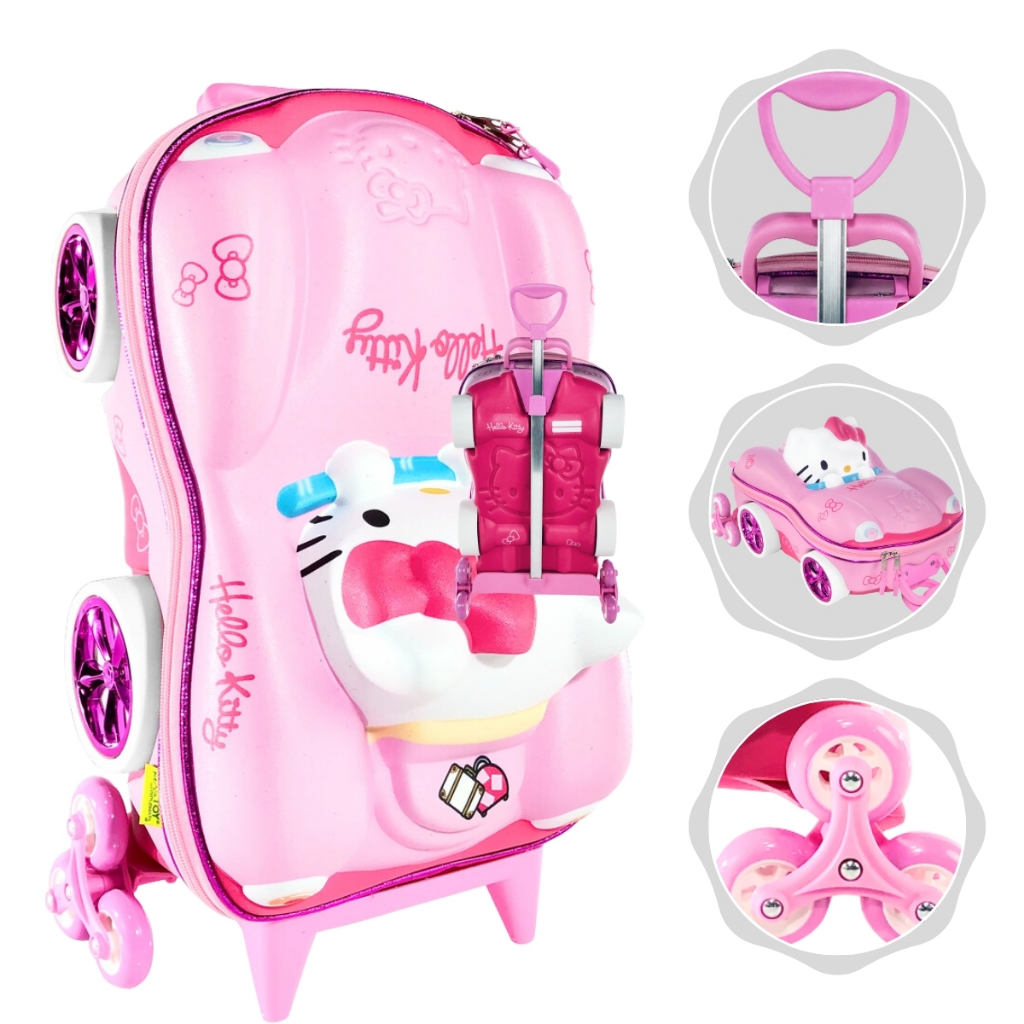 Mochila Infantil Escolar Hello Kitty Carr...