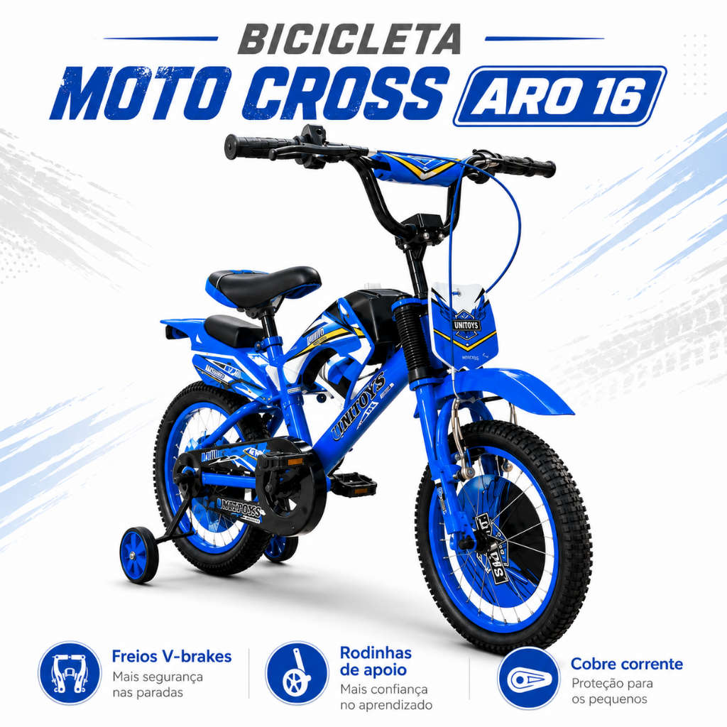 Bicicleta Cross Unitoys Moto Cross Aro 1 ...
