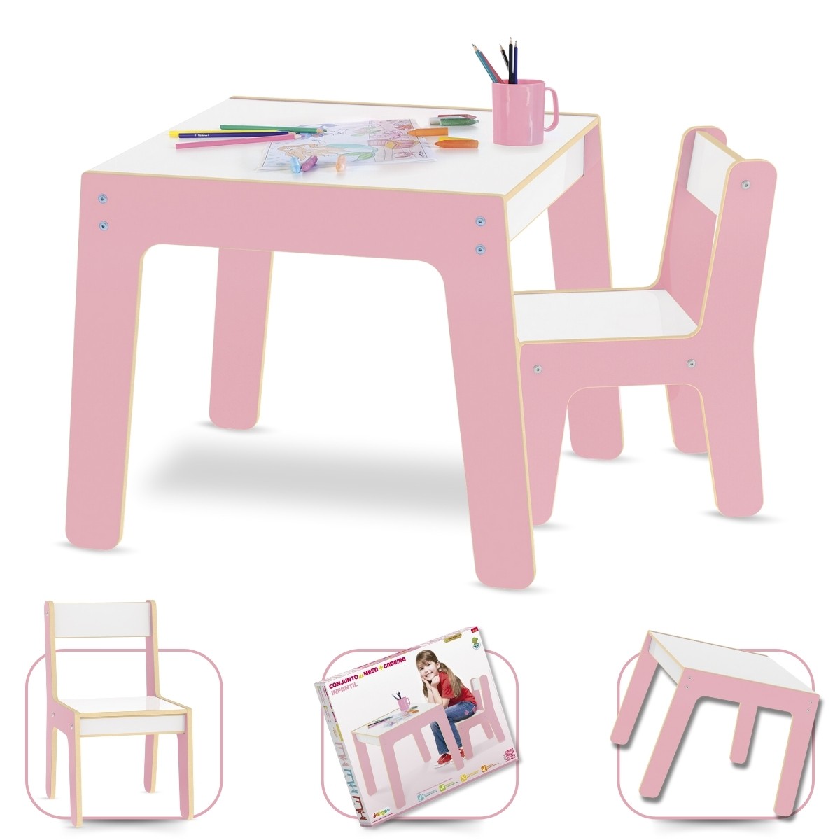 Conjunto Mesinha e Cadeira Infantil Jung ...