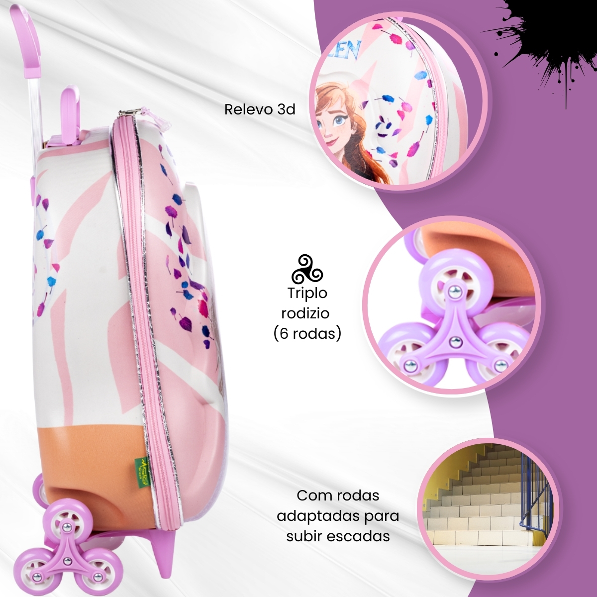 Mala Infantil Frozen Elsa e Anna Max Toy ...