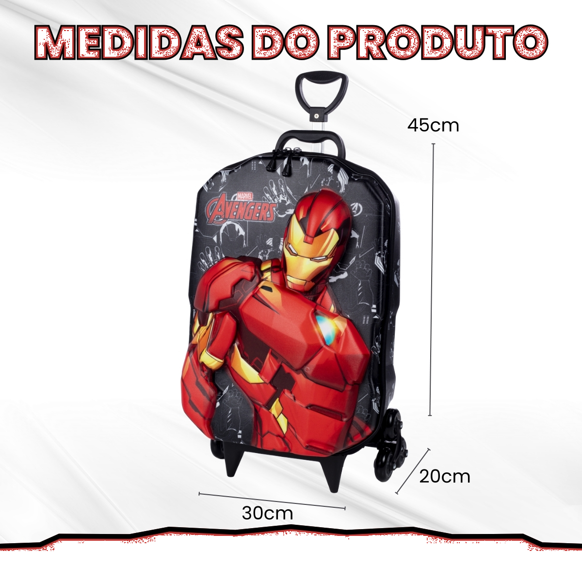 Mala Infantil Homem de Ferro Max Toy com ...